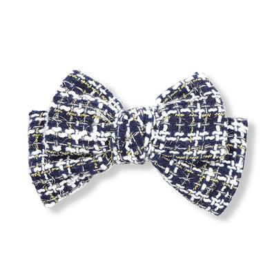 BC Navy, Gold, White, Tweed Bow