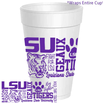 LSU Traditions Wrap Styrofoam Cups