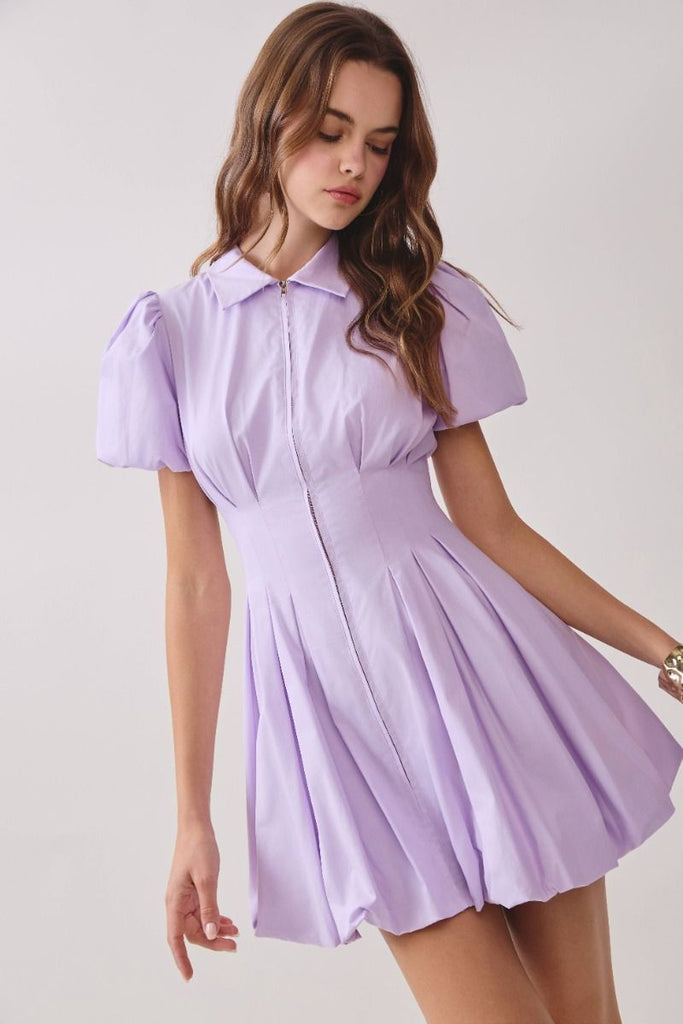 TCEC Lavender Fit & Flare Mini Dress