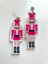 Acrylic Print Christmas Nutcracker Earrings