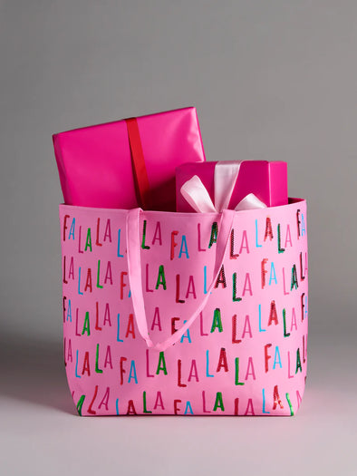 Shiraleah Fa La La La Pink Gifting Tote
