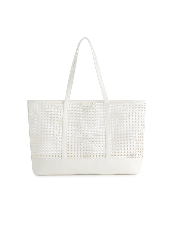 Shiraleah White Soleil Tote