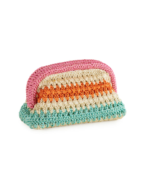 Shiraleah Multi Luna Crochet Clutch