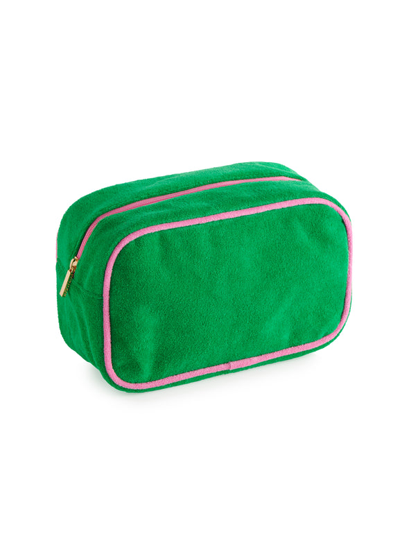 Shiraleah Green Cabana Medium Zip Pouch