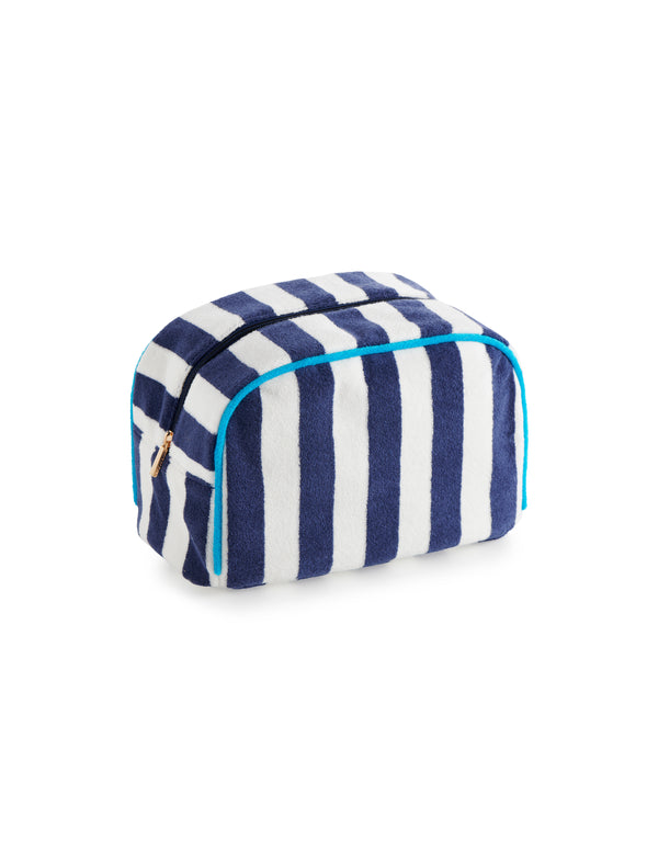 Shiraleah Navy Cabana Large Stripe Zip Pouch