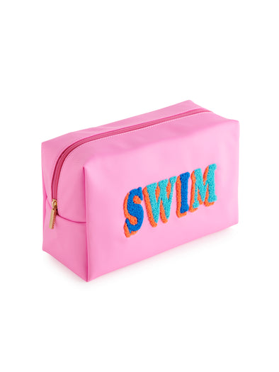 Shiraleah Pink Swim Large Zip Pouch