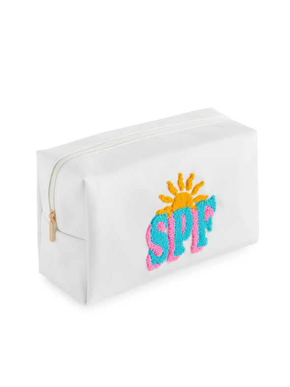 Shiraleah White SPF Large Zip Pouch