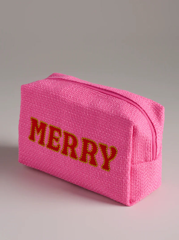 Shiraleah Pink Mara "Merry" Zip Pouch