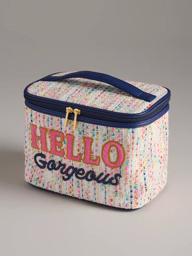 Shiraleah Multi-Colored Audrey "Hello Gorgeous" Cosmetic Case