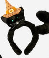 180 Degree Cat with Witch Headband