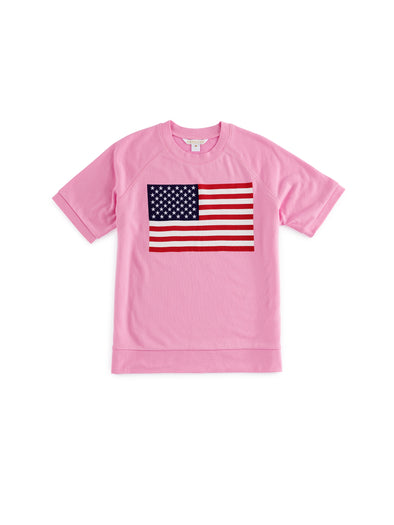 Shiraleah Flag Short Sleeve Sweatshirt