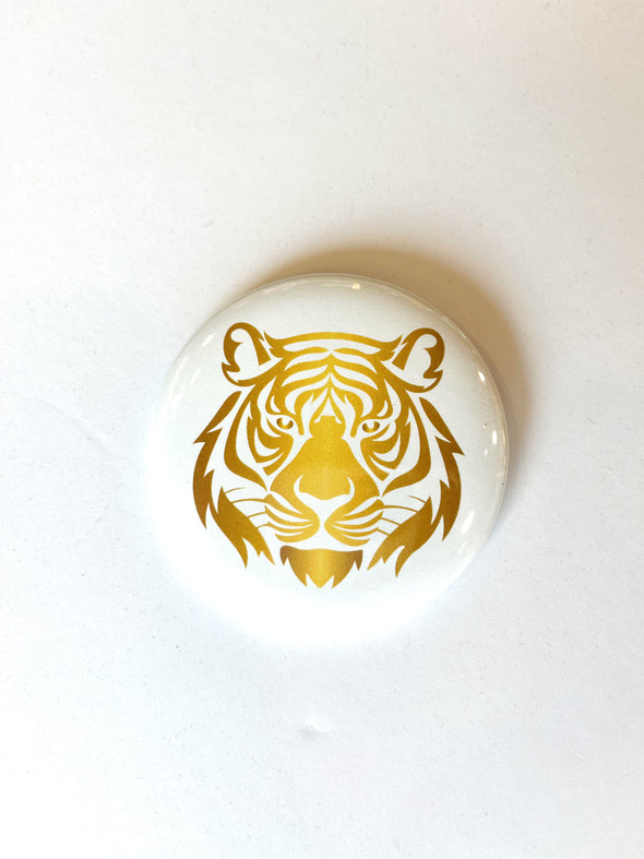 L. Ellis Designs Gold Tiger Button