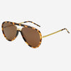 Freyers Shay Tortoise and Gradient Brown Unisex Aviator Sunglasses