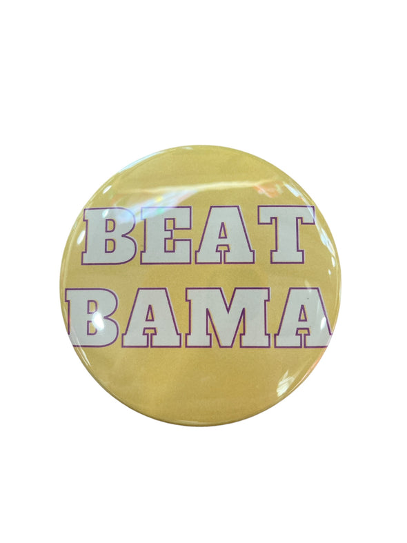 L. Ellis Designs Yellow Beat Bama Button