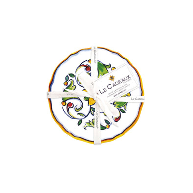 Le Cadeaux Set of 4 Appetizer Plates- Capri