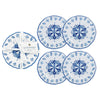 Le Cadeaux Set of 4 Appetizer Plates- Moroccan Blue