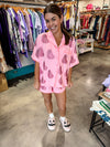 QOS Pink Ghost Pajama Shorts