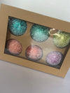 180 Degree Box Set of 6 Colorful Glass Ball Ornament