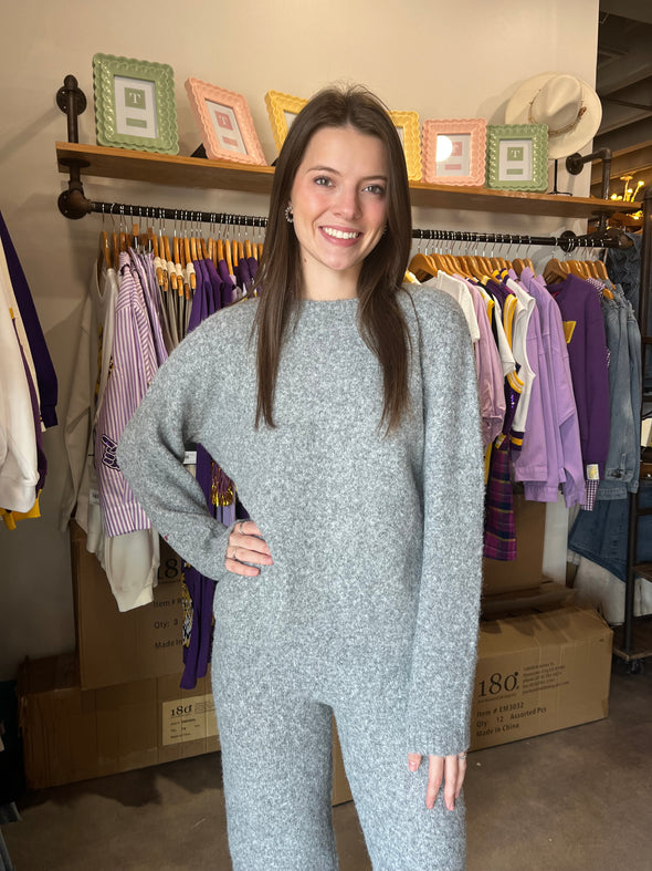 Pinch Charcoal Soft Yarn Knit Sweater