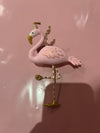 Glitterville Flamingo Party Ornament