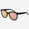 Taylor Matte Black and Pink Mirror Oversized Sunglasses