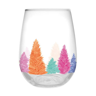 Slant Tree Colorful Wine Glass