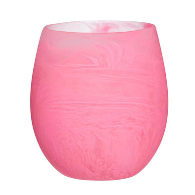 SLANT Resin Wineglass-dark pink