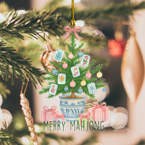 Merry Mahjong Acrylic Ornament