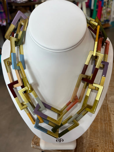 Accessory Jane Neutral Olivia Lacquered Necklace