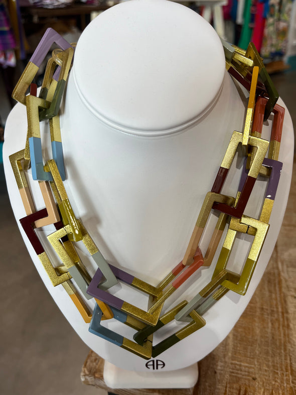 Accessory Jane Neutral Olivia Lacquered Necklace