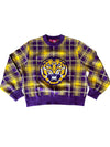 QOS Licensed LSU Plaid Mascot Sweater