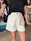 Entro Ecru Front Pocket Shorts