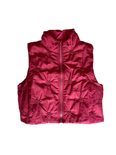 Entro Burgundy Puffer Vest