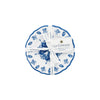 Le Cadeaux Set of 4 Appetizer Plates- Moroccan Blue