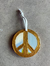 Handmade Gold Peace Sign Ornaments