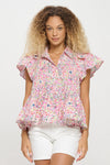 Meet Me In Santorini Petal Mosaic Top