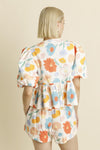 Aureum Floral Top With Ties