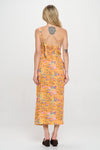 Meet Me In Santorini Golden Shoreline One Shoulder Wrap Midi Dress