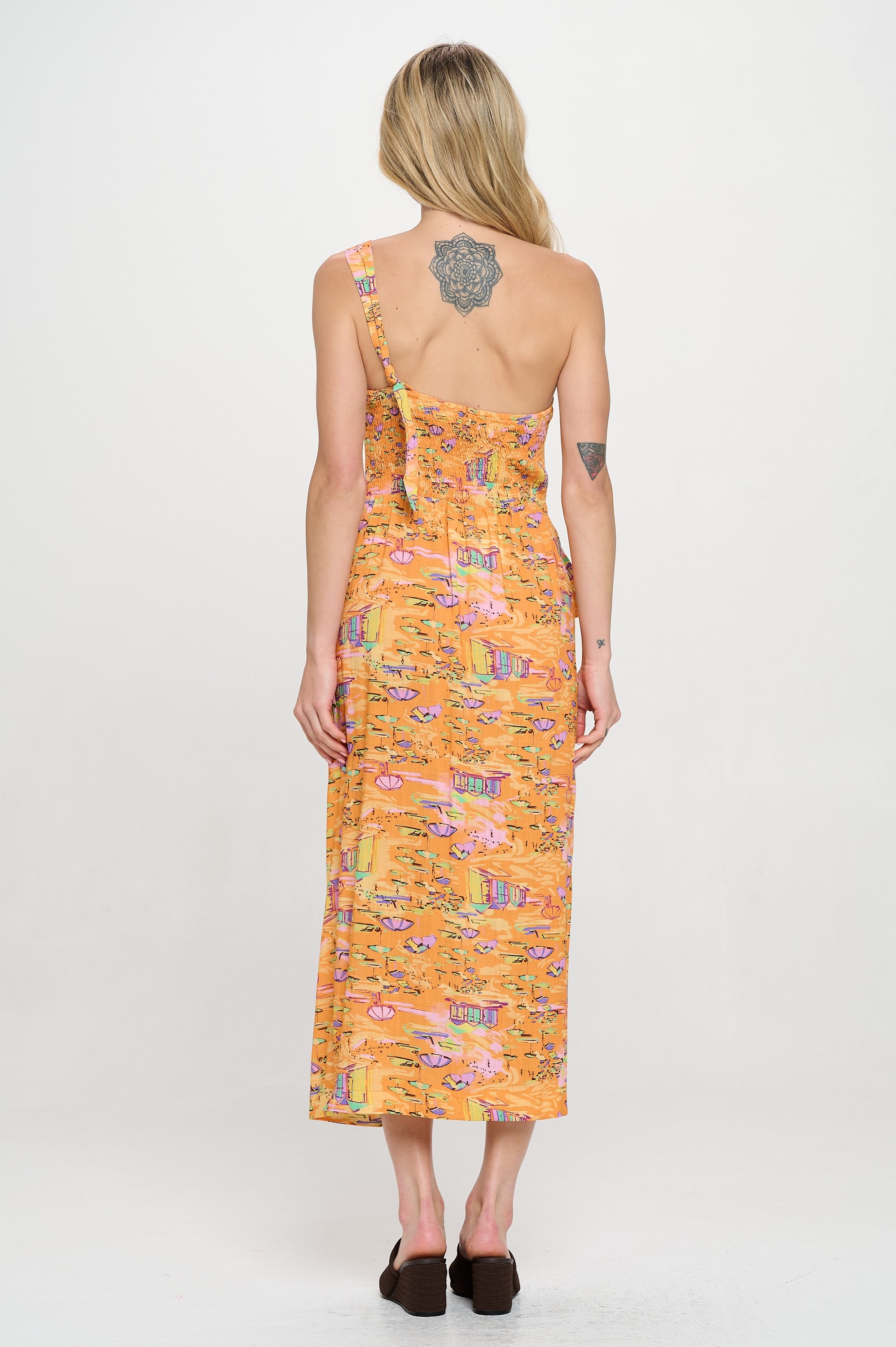 santorini one shoulder midi dress ASTR The Label Santorini One Shoulder Midi Dress