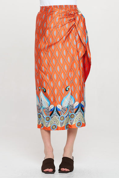 Meet Me In Santorini Saffron Paralia Wrap Skirt