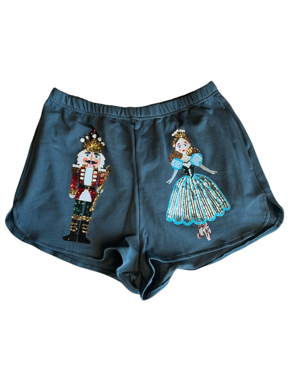 QOS Dark Teal Nutcracker Ballet Shorts