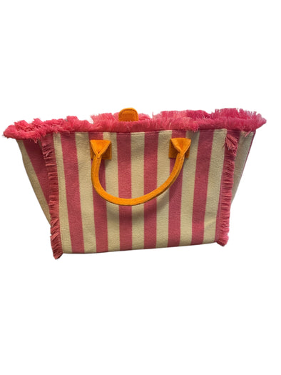 Shiraleah Pink Cabana Stripe Tote