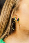 Taylor Shaye Mardi Gras Bethany Bow Hoops- Round