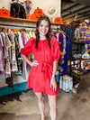 Meet Me in Santorini Aegean Flame Shirt Dress