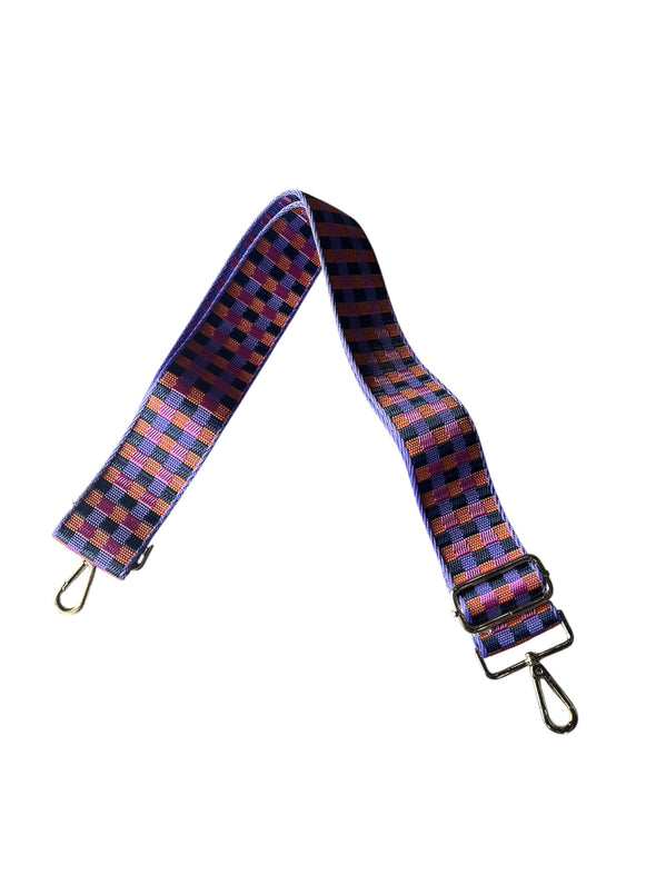 Checked Multicolor Bag Strap