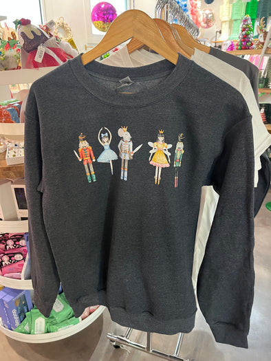 Dark Heather Christmas Nutcracker Sweatshirt