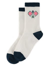 Shiraleah Pickleball Paddles Sport Socks- White