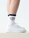 Shiraleah Pickleball Paddles Sport Socks- White