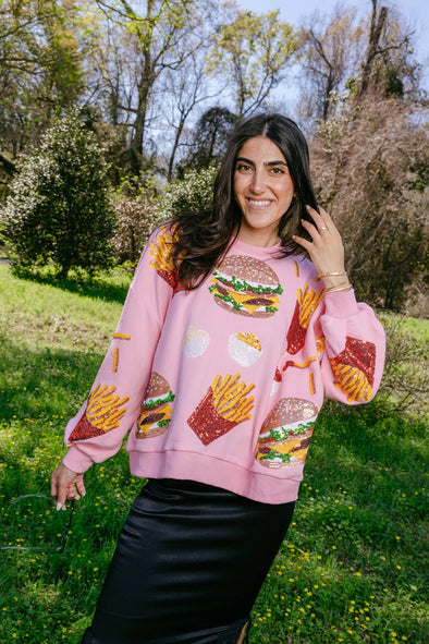 QOS Burger & Fries Sweatshirt