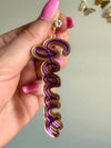 Louie Love Gold Acrylic Geaux Louisiana State LSU Tigers Earrings